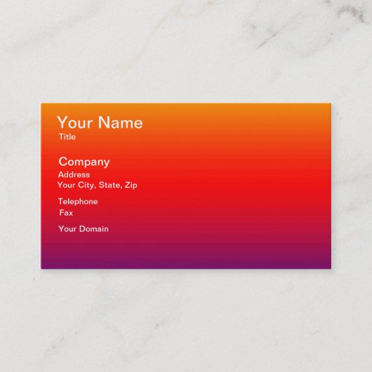 水平線の夕日 名刺 (正面)