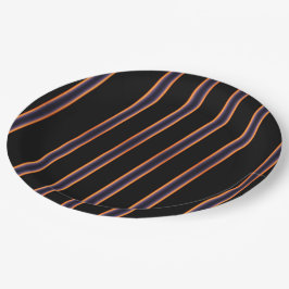 水平線の日没、パターン ペーパープレート