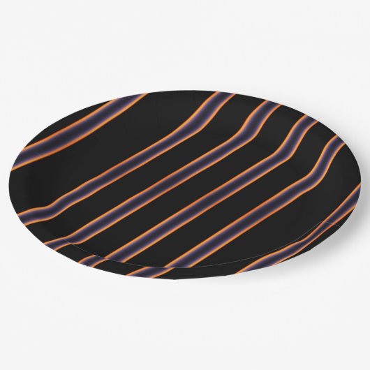 水平線の日没、パターン ペーパープレート (アングル)