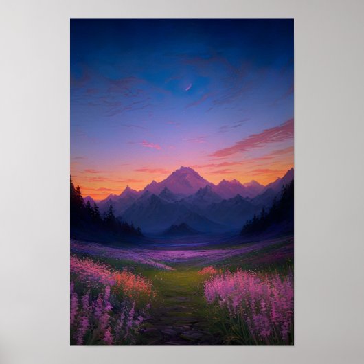 水平線の色 ポスター (正面)