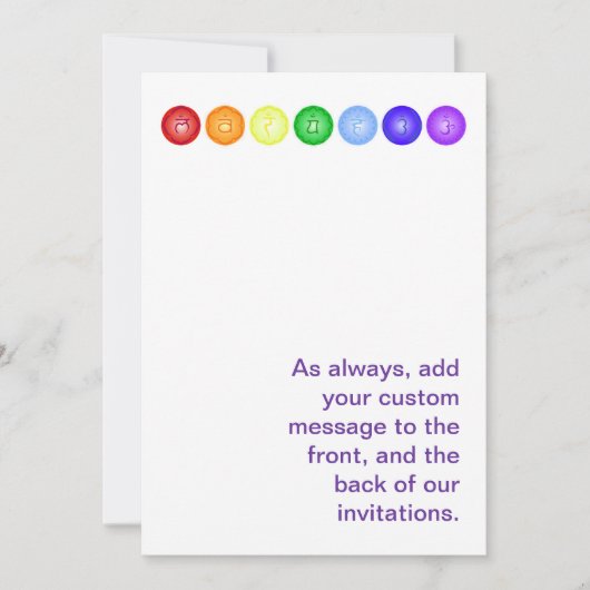 水平線の7チャクラ 招待状 (正面)