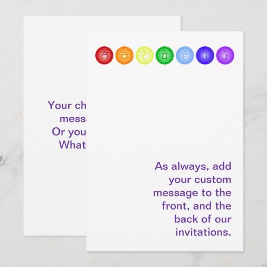 水平線の7チャクラ 招待状 (正面/裏面)