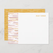 水平線ひな形ノートカード – ハチミツ セーブザデート (正面/裏面)