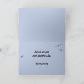 水平線グリーティングカードの帆船 カード (内部)