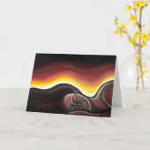 水平線グリーティングカード カード (黄色い花)