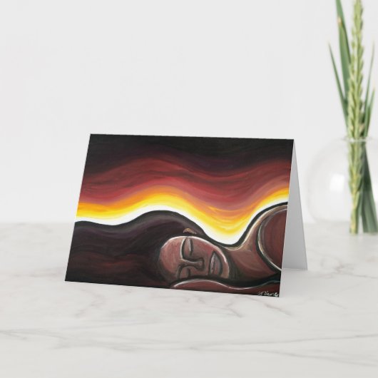 水平線グリーティングカード カード (正面)