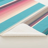 水平線ストライプの シェルパブランケット (3/4)