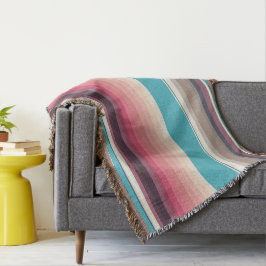 水平線ストライプの スローブランケット