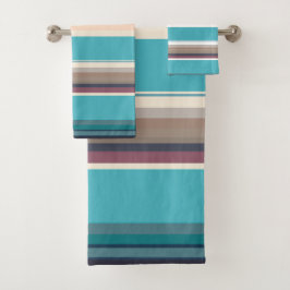 水平線ストライプの バスタオルセット