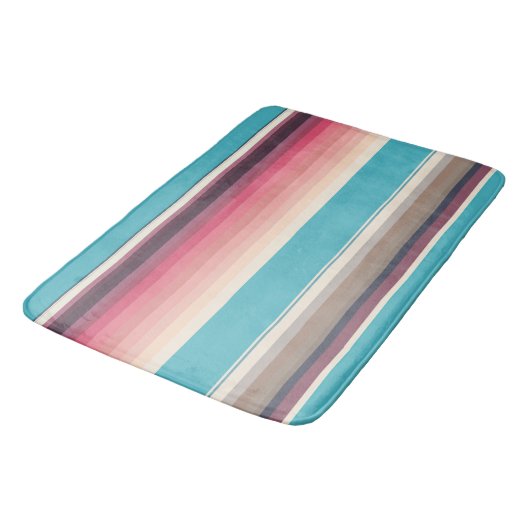 水平線ストライプの バスマット (アングル)