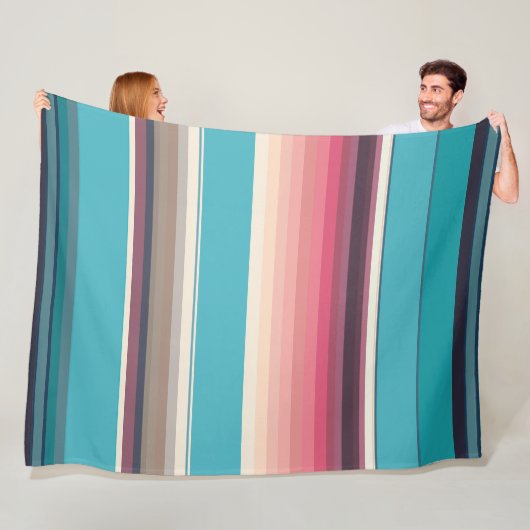 水平線ストライプの フリースブランケット (インサイチュ)