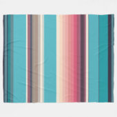 水平線ストライプの フリースブランケット (正面(横))