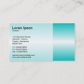 水平線 – 深いシアン 名刺 (裏面)