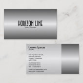 水平線 – 灰色 名刺 (正面/裏面)