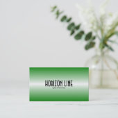 水平線 – 緑（中） 名刺 (スタンド正面)
