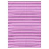 水平薄紫ストライプピンク水玉模様 テーブルクロス (正面)