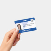 水平雇用 |フォトロゴバーコード名 バッジ (手持ち)