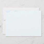 水平青色花バプテスマスペインの 招待状 (裏面)