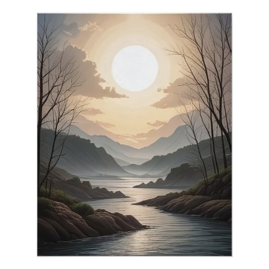 水平静か線 ポスター (正面)