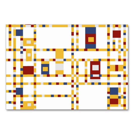 水平3.5インチx 5インチテーブルカード、ベーシック テーブルナンバー (正面)