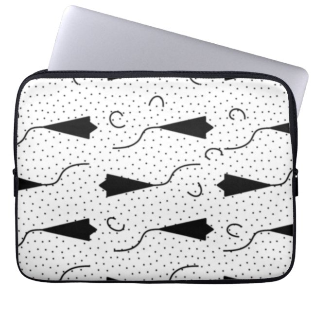 水平、クイルグレイエレクトロニクスバッグ ラップトップスリーブ (正面)