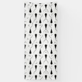 水平、クイールグレーのバナー 横断幕 (縦)