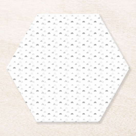 水平, 中灰色 ペーパーコースター (正面)