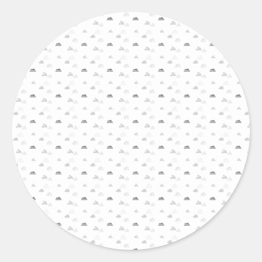 水平、中間グレー ラウンドシール (正面)