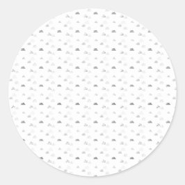 水平、中間グレー ラウンドシール