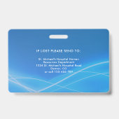 水平 登録 正看護師, LPN フォトID ロゴ付き バッジ (Back)