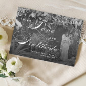 水平（白黒）フラットサンキューカード サンキューカード