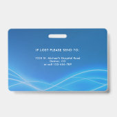 水平LPNライセンス実用ナース、写真ID バッジ (裏面)