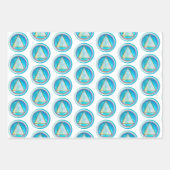 水底回復サークル三角結晶 ラッピングペーパーシート (正面)