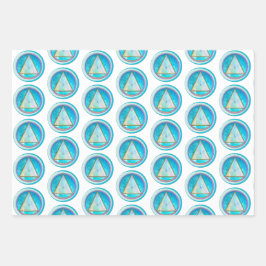 水底回復サークル三角結晶 ラッピングペーパーシート