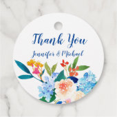 水彩あじさいサンキューメッセージカード フェイバータグ (裏面)