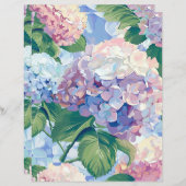 水彩あじさい花は組織を分離する (正面/裏面)