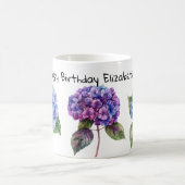 水彩あじさい花コーヒーマグ コーヒーマグカップ (中央)