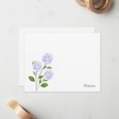 水彩あじさい茎 ノートカード (正面/裏面インサイチュ)