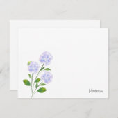 水彩あじさい茎 ノートカード (正面/裏面)