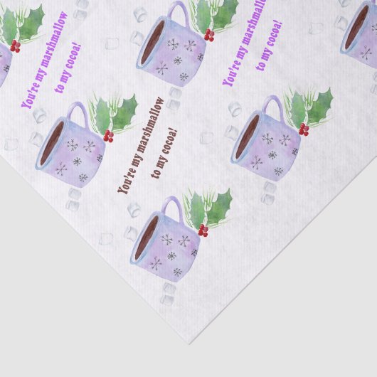 水彩あなたは私のマーシュマロに私のココア 薄葉紙 (詳細)