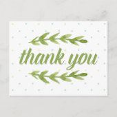 水彩ありがとうはがき ポストカード (正面)