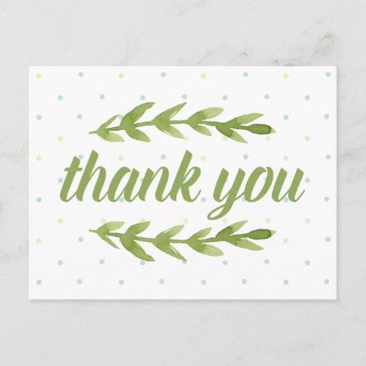 水彩ありがとうはがき ポストカード (正面)
