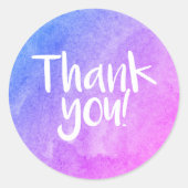 水彩ありがとうステッカー ラウンドシール (正面)