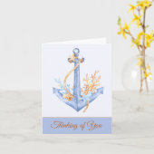 水彩いかりカスタマイズ可能なノートカード カード (黄色い花)