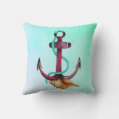 水彩いかりシーセル付きピンク&グリーン クッション (裏面)