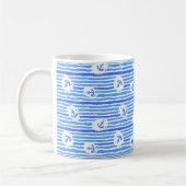 水彩いかりパターン1 コーヒーマグカップ (左)