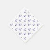 水彩いかりパターン スタンダードカクテルナプキン (角)