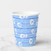 水彩いかりパターン 紙コップ (右)