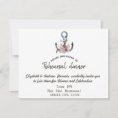 水彩いかりフラワーリハーサルディナー 招待状 (正面)