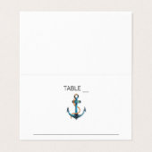 水彩いかり航海の結婚座席表 名刺 (外部フラット)